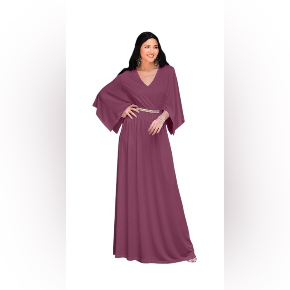 Elegant Plum Maxi Dress